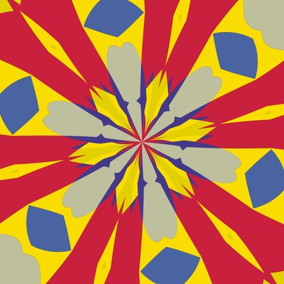 symmetri #45,2019,(blandet media) av Alex Caminker