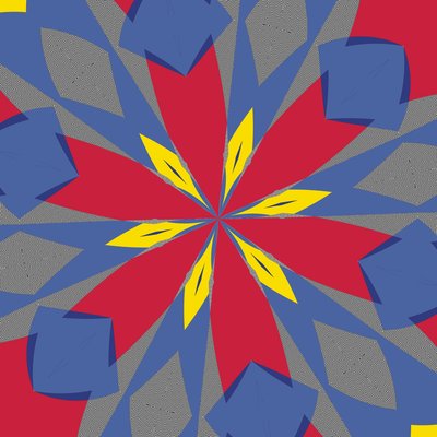 symmetri #54,2019,(blandet media) av Alex Caminker