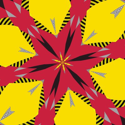 symmetri #7,2019,(blandet media) av Alex Caminker