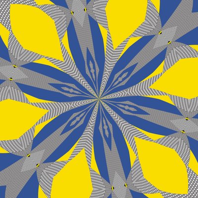 symmetri #8,2019,(blandet media) av Alex Caminker