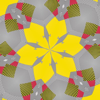 symmetri #9,2019,(blandet media) av Alex Caminker