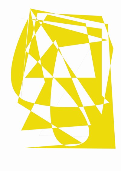 gul, 2018, (blandet media) av Alex Caminker
