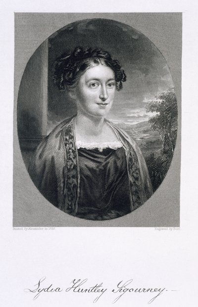 Lydia Huntley Sigourney (1791-1865), gravert av Burt av Alexander