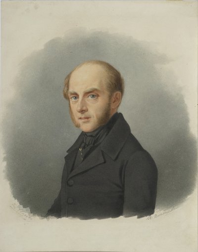 Portrett av grev Sergey Semionovich Uvarov 1786-1855, tidlig på 1840-tallet av Alexander Alexeyevich Vasilyevsky