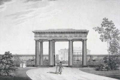 To-my-Dear-Comrades-in-Arms-porten i Catherine Park ved Tsarskoye Selo, 1822 av Alexander Andreyevich Thon