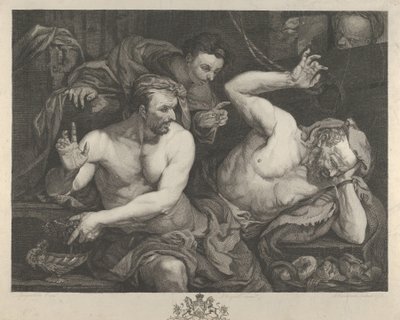 Joseph tolker drømmene til Faraas hovmester og baker, 1766. av Alexander Bannerman