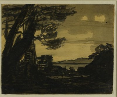 Geiter på kanten av en innsjø av Alexander Cozens
