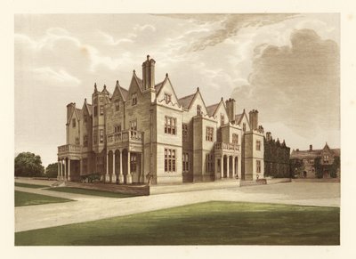 Acton Reynald Hall., Shropshire, England. ,1880 (gravering) av Alexander Francis (after) Lydon