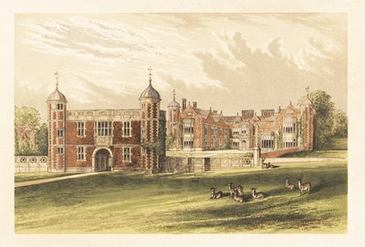 Charlecote, Warwick, England. ,1880 (gravering) av Alexander Francis (after) Lydon