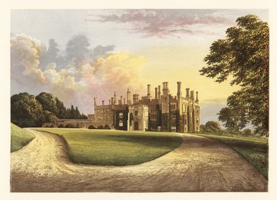 Eggesford House, Devon, England. ,1880 (gravering) av Alexander Francis (after) Lydon