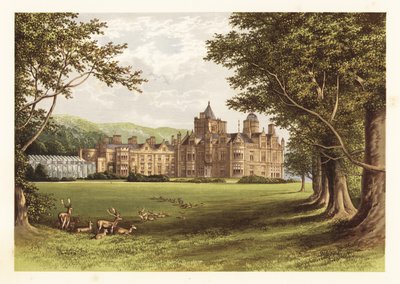 Holker Hall, Lancashire, England. ,1880 (gravering) av Alexander Francis (after) Lydon