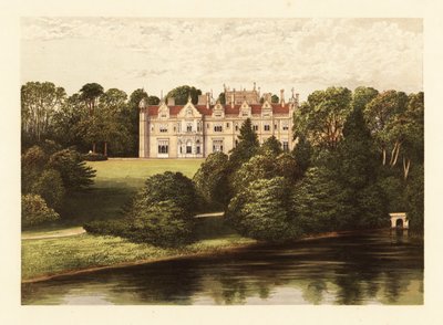 Keele Hall, Staffordshire, England., 1880 (gravering) av Alexander Francis (after) Lydon