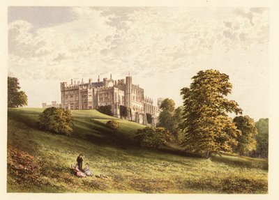 Lambton Castle, County Durham, England. ,1880 (gravering) av Alexander Francis (after) Lydon