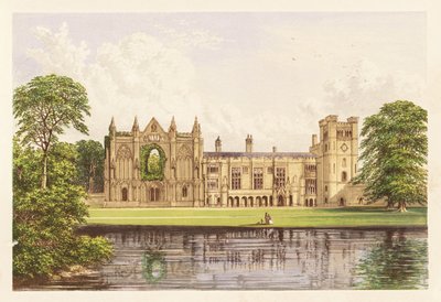 Newstead Abbey, Nottinghamshire, England. 1880 (gravering) av Alexander Francis (after) Lydon