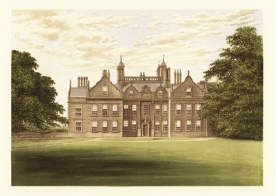 Willesley Hall, Leicestershire, England. ,1880 (gravering) av Alexander Francis (after) Lydon