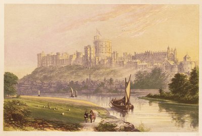Windsor Castle, Berkshire, England. 1880 (gravering) av Alexander Francis (after) Lydon