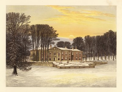 Vinterscene med Down House, Dorsetshire, England. av Alexander Francis (after) Lydon