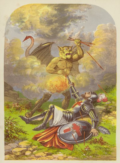 Kristne kjemper med Apollyon av Alexander Francis Lydon