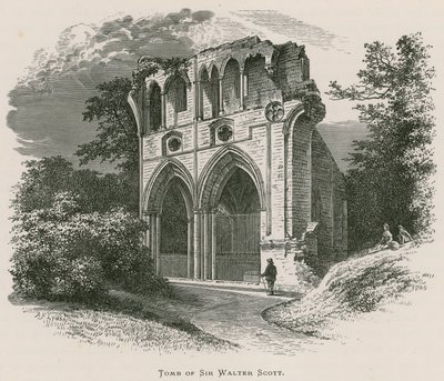 Dryburgh Abbey, graven til Sir Walter Scott av Alexander Francis Lydon