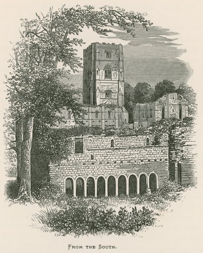Fountains Abbey, fra sør av Alexander Francis Lydon