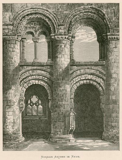 Jedburgh Abbey, Norman Arches i Nave av Alexander Francis Lydon