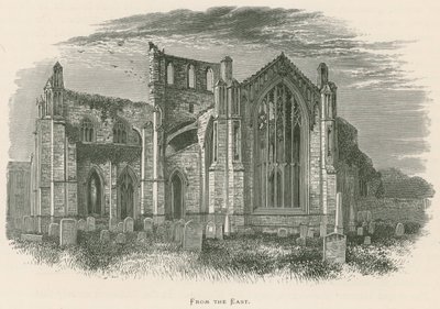 Melrose Abbey, fra øst av Alexander Francis Lydon