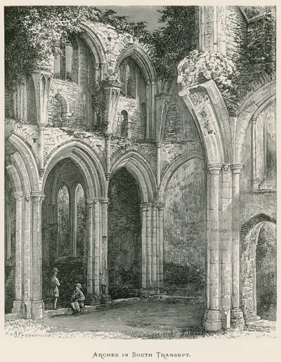 Netley Abbey, Arches in South Transept (gravering) av Alexander Francis Lydon