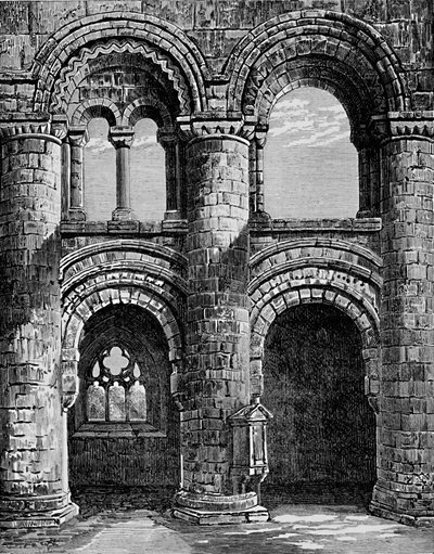 Norman Arches i Nave, Jedburgh Abbey, c1880, 1897 av Alexander Francis Lydon