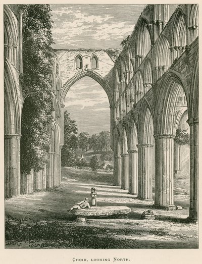 Rievaulx Abbey, Choir, ser nordover av Alexander Francis Lydon