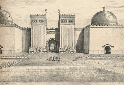 Sargons Palace, Khorsabad: The South-Eastern Gate, 1886 av Alexander Francis Lydon