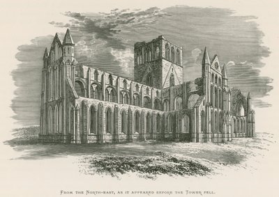 Whitby Abbey, fra nordøst, slik det så ut før tårnet falt av Alexander Francis Lydon