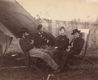 [Fire offiserer], ca. 1864. av Alexander Gardner