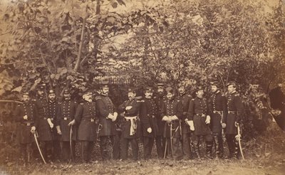 General McClellan og stab, ca. 1863. av Alexander Gardner.