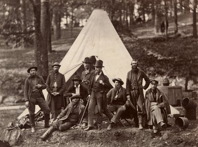 Gruppe av guider for Army of the Potomac av Alexander Gardner