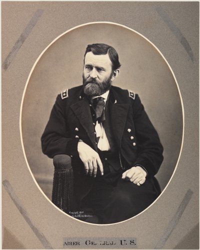 Platinaristrykk av Ulysses S. Grant, 1865, trykt 1901 (sepiafoto) av Alexander Gardner