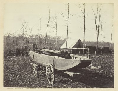 Pontoon Boat, Brandy Station, Virginia, februar 1864. av Alexander Gardner