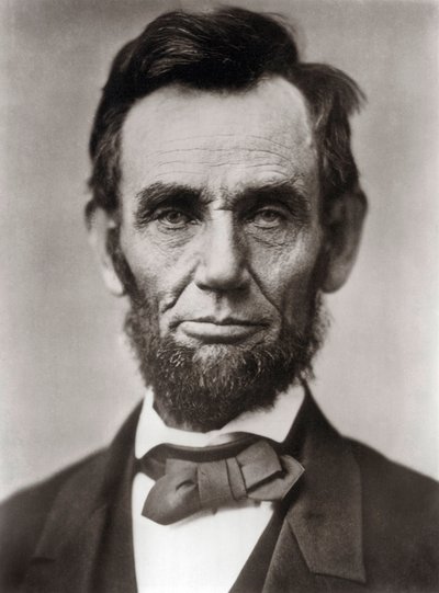 Portrett av Abraham Lincoln - Portrett av Abraham Lincoln (1809-1865) 16. president i USA. Foto av Alexander Gardner av Alexander Gardner