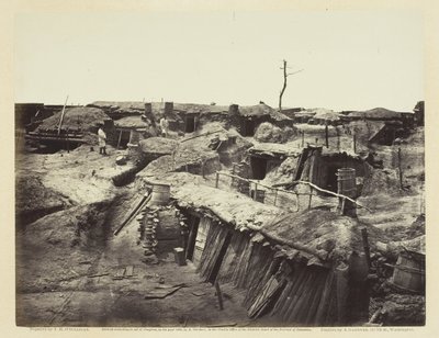 Quarters of Men i Fort Sedgwick, mai 1865. av Alexander Gardner