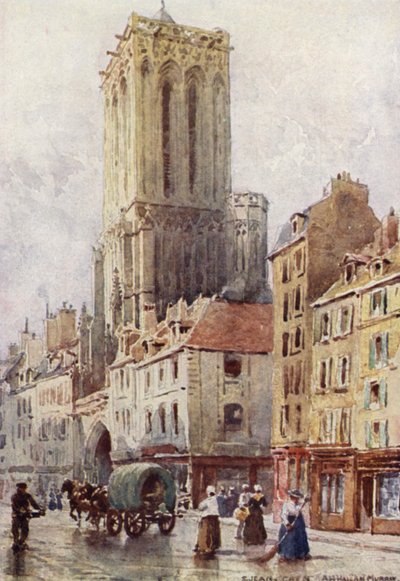 Caen, St Jean-kirken (litho-farge) av Alexander Henry Hallam Murray