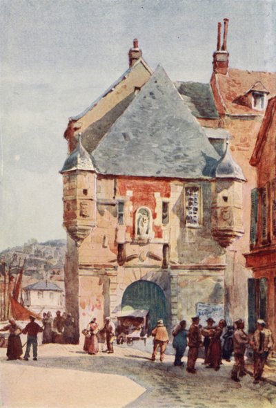 Honfleur, Harbour Gateway (farge litho) av Alexander Henry Hallam Murray