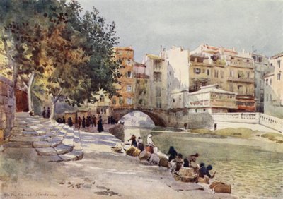 Narbonne, "The Canal Of The Two Seas" (farge litho) av Alexander Henry Hallam Murray