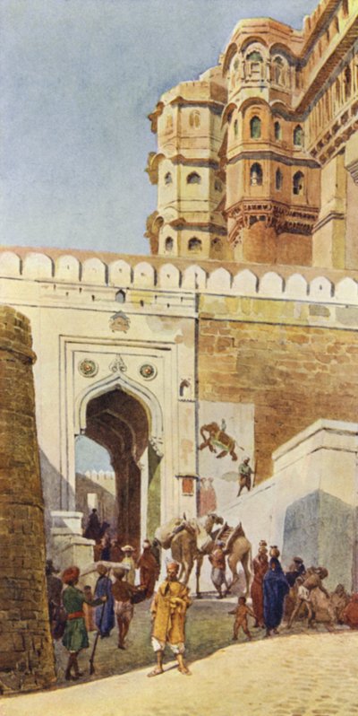 Oppstigningen til palasset, Jodhpur av Alexander Henry Hallam Murray