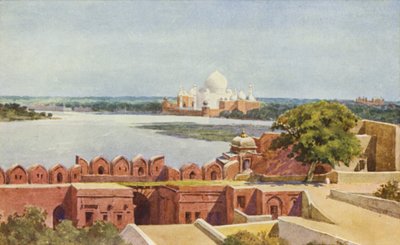 Taj fra fortet, Agra av Alexander Henry Hallam Murray