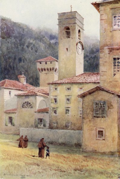 Vallombrosa, Abbey (farge litho) av Alexander Henry Hallam Murray