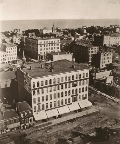 Se østsørøst fra kuppelen til rettshuset i Chicago av Alexander Hesler