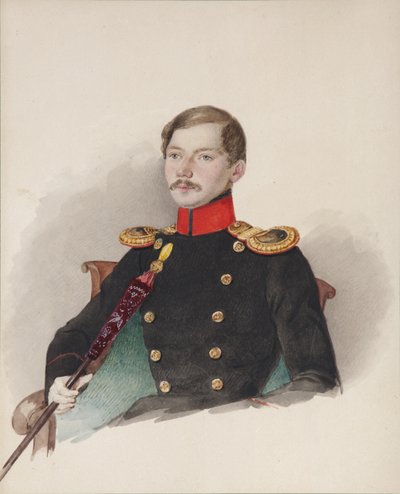 Portrett av Vasily Vasilievich Engelhardt 1814-1868, 1839-1840 av Alexander Ivanovich Klünder