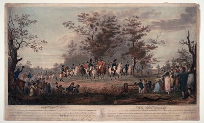 Frederic Guillaume (Frederic-Guillaume) III av Preussen (1770-1840) - De allierte suverene passerte til anmeldelse i Hyde Park 1814 - Prins Regent, William III av Preussen, Alexander I (Alexander I av Russland av Alexander Ivanovich Sauerweid