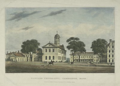 Harvard University, Cambridge, Massachusetts, 1828 av Alexander Jackson Davis