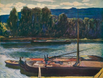 Kveld på elven Seinen, c1910, 1912 av Alexander Jamieson