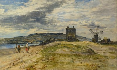 Broughty Castle, ca. 1860 (olje på panel) av Alexander Jnr. Fraser